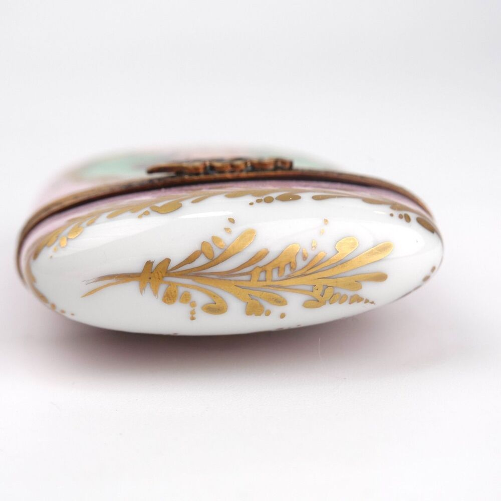 Limoges France Peint Main Lady Portrait Artist Signed Trinket Box RARE - Picture 15 of 16